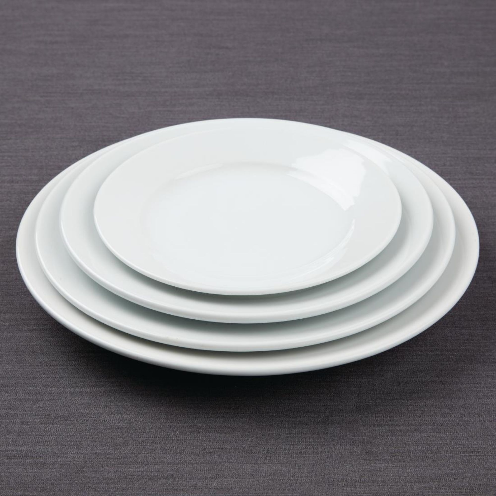 Picture of Olympia Athena Wide Rimmed Plates 228mm White (Pack of 12)