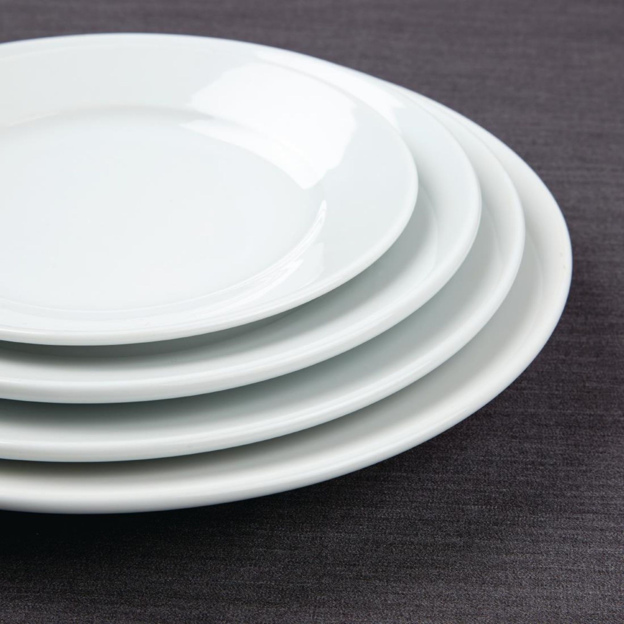 Picture of Olympia Athena Wide Rimmed Plates 228mm White (Pack of 12)