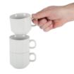 Picture of Olympia Whiteware Stacking Tea Cups 7oz 200ml (Pack of 12)