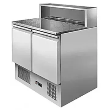 Picture of Ice-A-Cool ICE3831GR 2 Door Marble Top Saladette Prep Counter 300 Litres