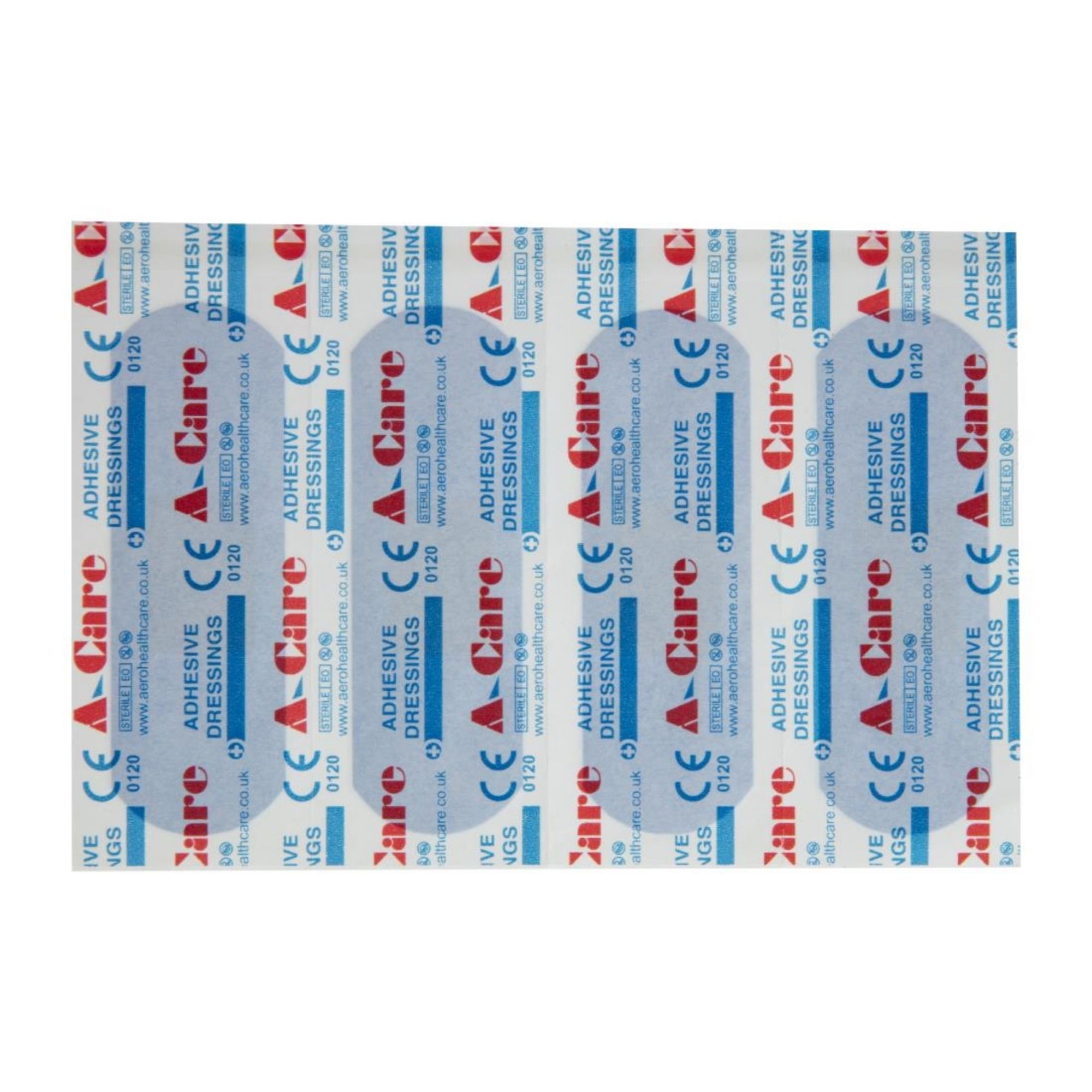 Picture of A-care detectable blue plasters extra wide strip 75X25MM (100 Pack)