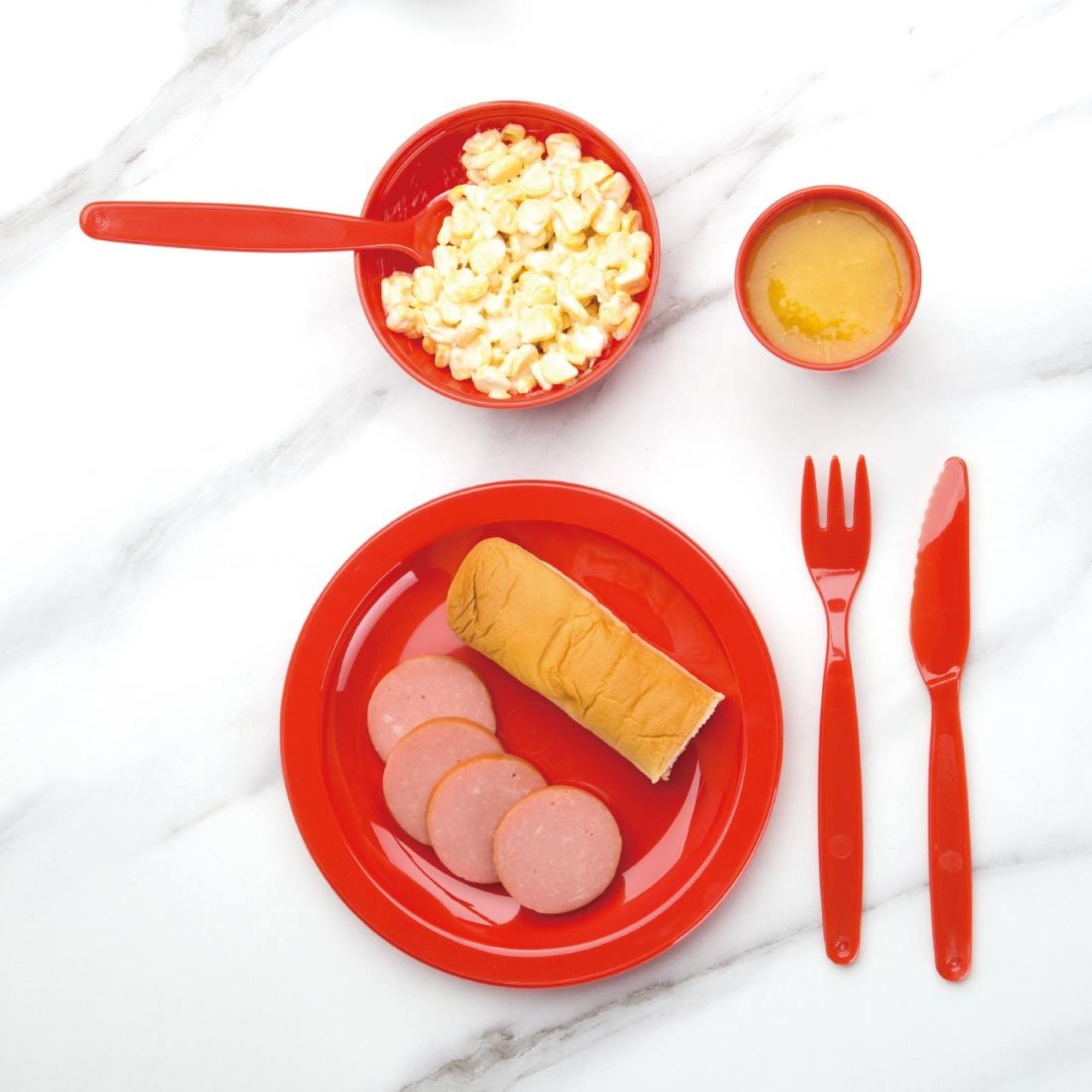 Picture of Olympia Kristallon Polycarbonate Plates Red 230mm (Pack of 12)