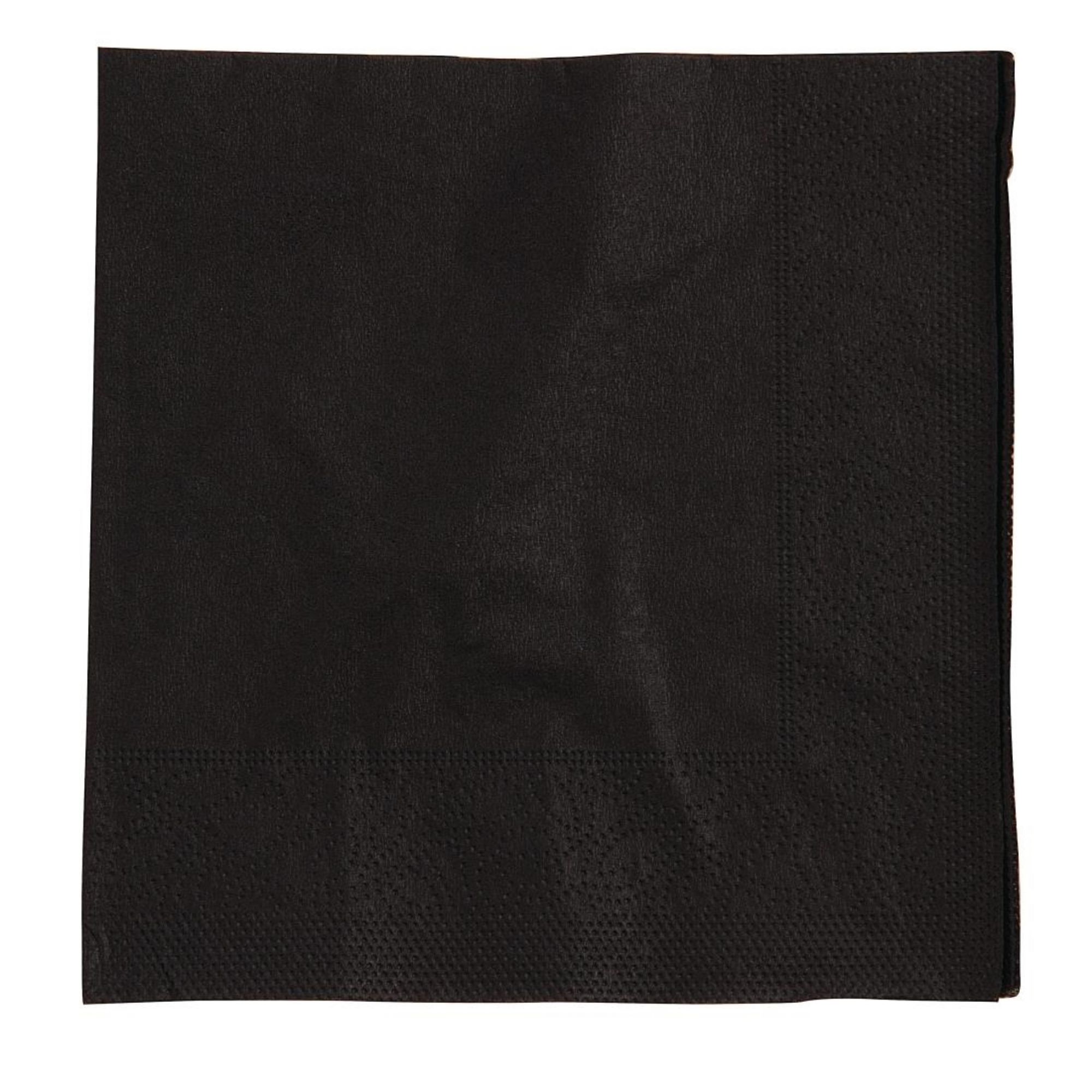 Picture of Swantex Cocktail Napkin Black 25x25cm 2ply 1/4 Fold (Pack of 2000)