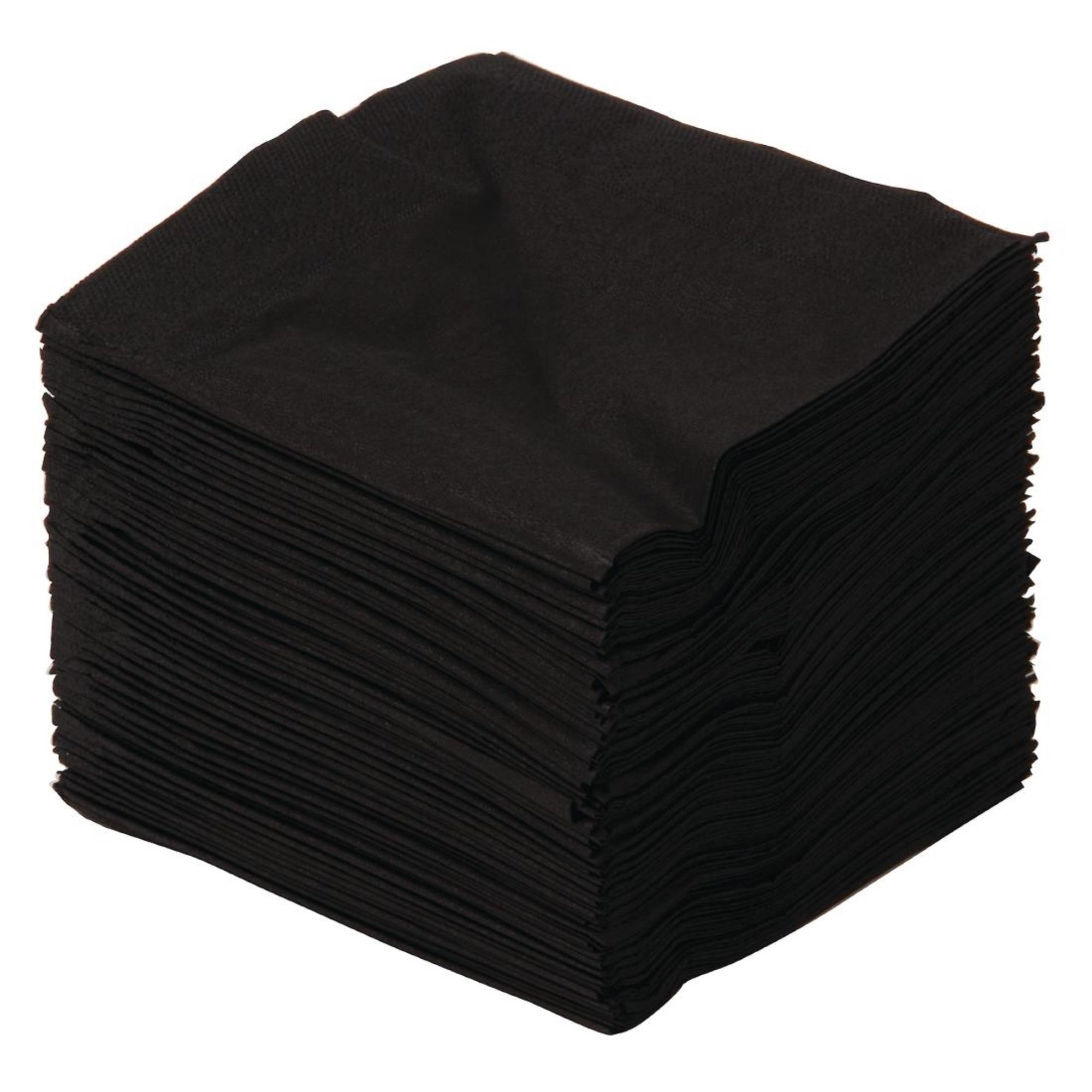 Picture of Swantex Cocktail Napkin Black 25x25cm 2ply 1/4 Fold (Pack of 2000)