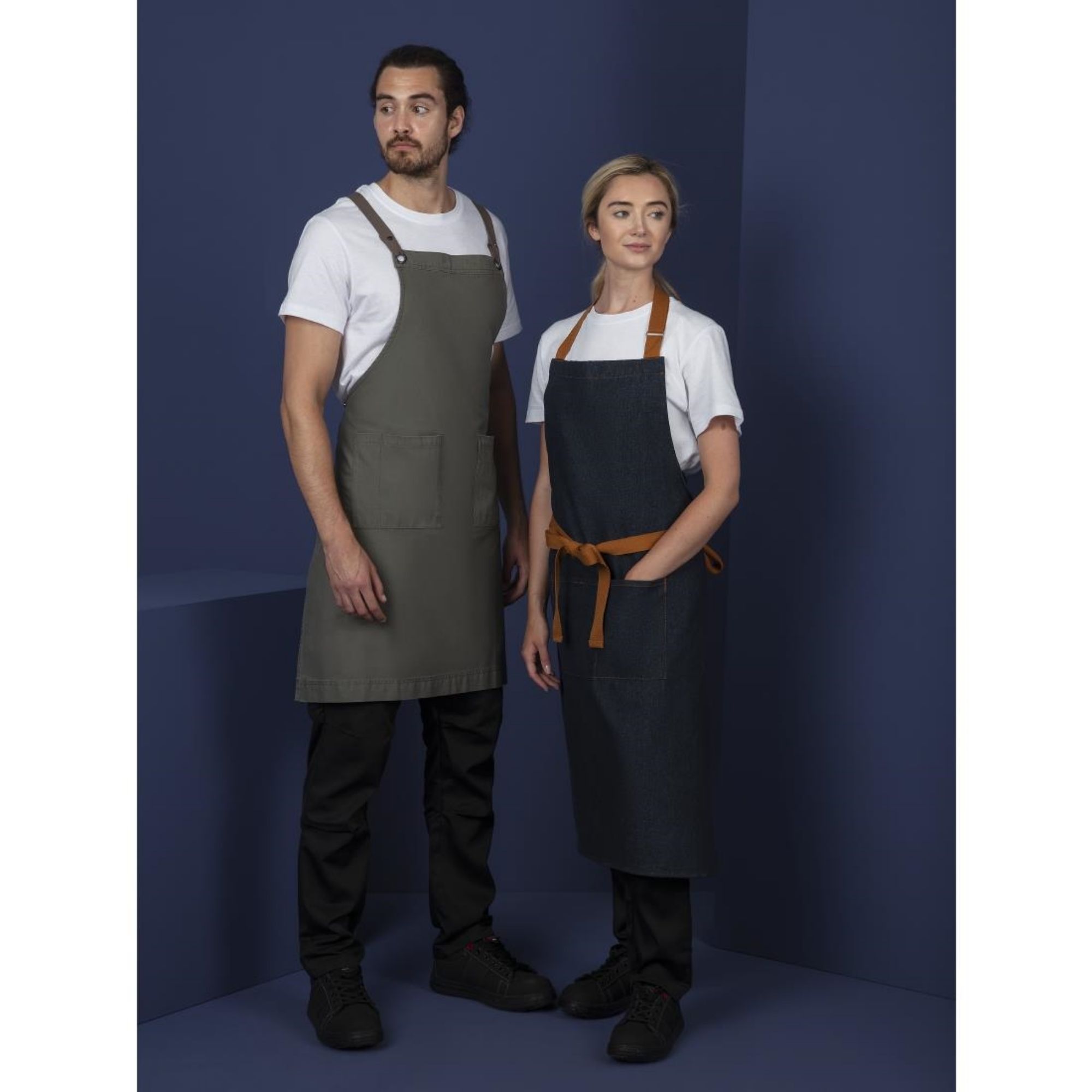 Picture of Southside Cotton Canvas Bib Apron Khaki