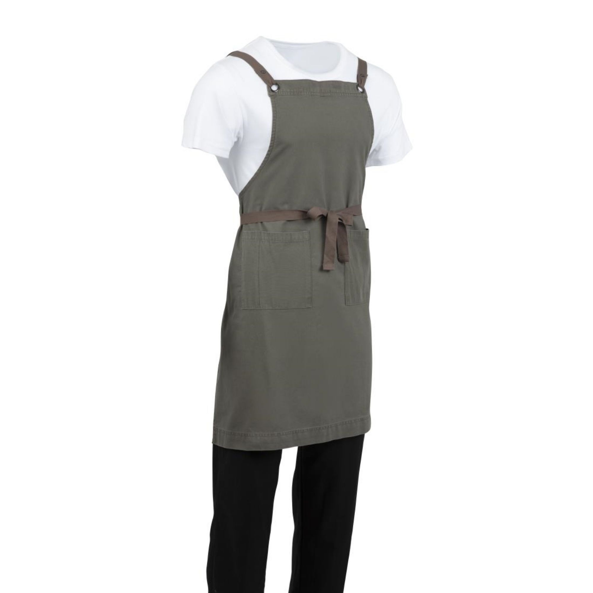 Picture of Southside Cotton Canvas Bib Apron Khaki