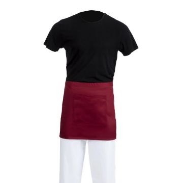 Picture of Whites Short Bistro Apron Burgundy