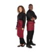 Picture of Whites Short Bistro Apron Burgundy