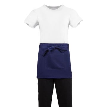 Picture of Whites Short Bistro Apron Navy Blue