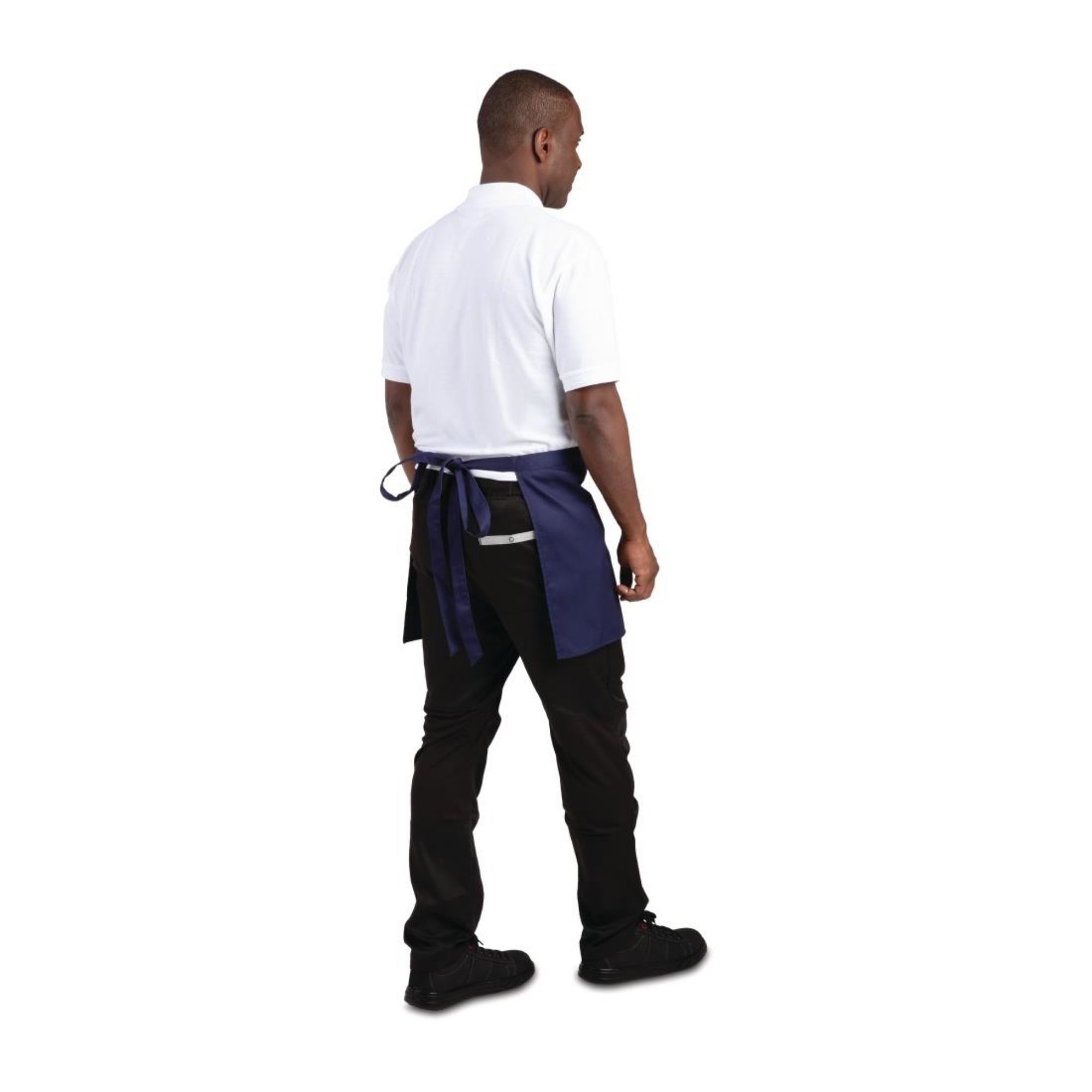 Picture of Whites Short Bistro Apron Navy Blue