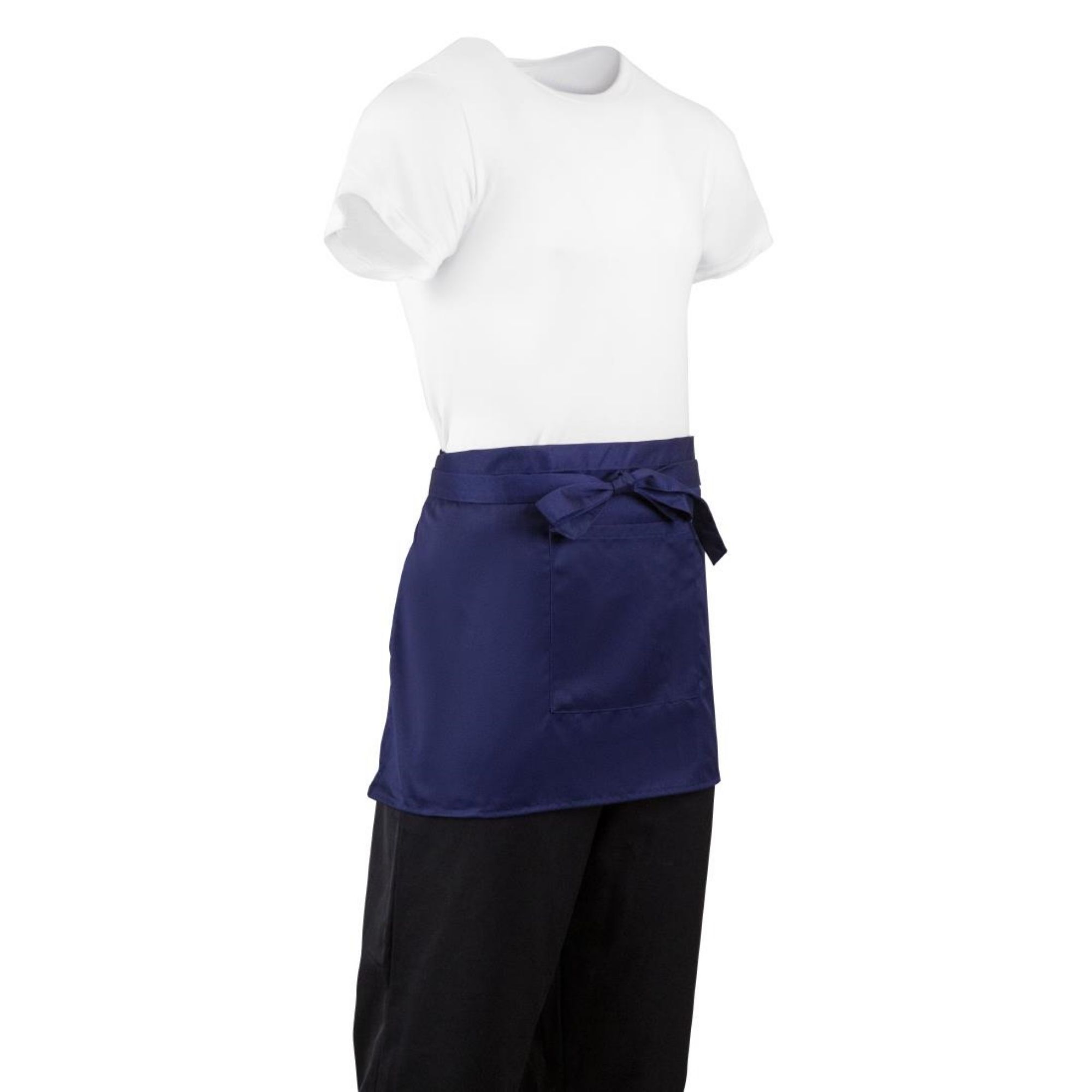 Picture of Whites Short Bistro Apron Navy Blue