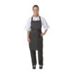 Picture of Nisbets Essentials Bib Aprons Polycotton Black (Pack of 2)