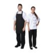 Picture of Nisbets Essentials Bib Aprons Polycotton Black (Pack of 2)