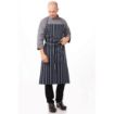 Picture of Chef Works Premium Woven Bib Apron Navy and White Stripe