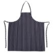 Picture of Chef Works Premium Woven Bib Apron Navy and White Stripe