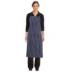 Picture of Chef Works Premium Woven Bib Apron Navy and White Stripe