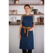 Picture of Southside X-Cross Back Apron Denim Blue Tan Ties