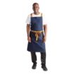 Picture of Southside X-Cross Back Apron Denim Blue Tan Ties