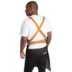 Picture of Southside X-Cross Back Apron Denim Blue Tan Ties