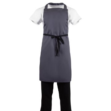 Picture of Whites Polycotton Bib Apron Charcoal