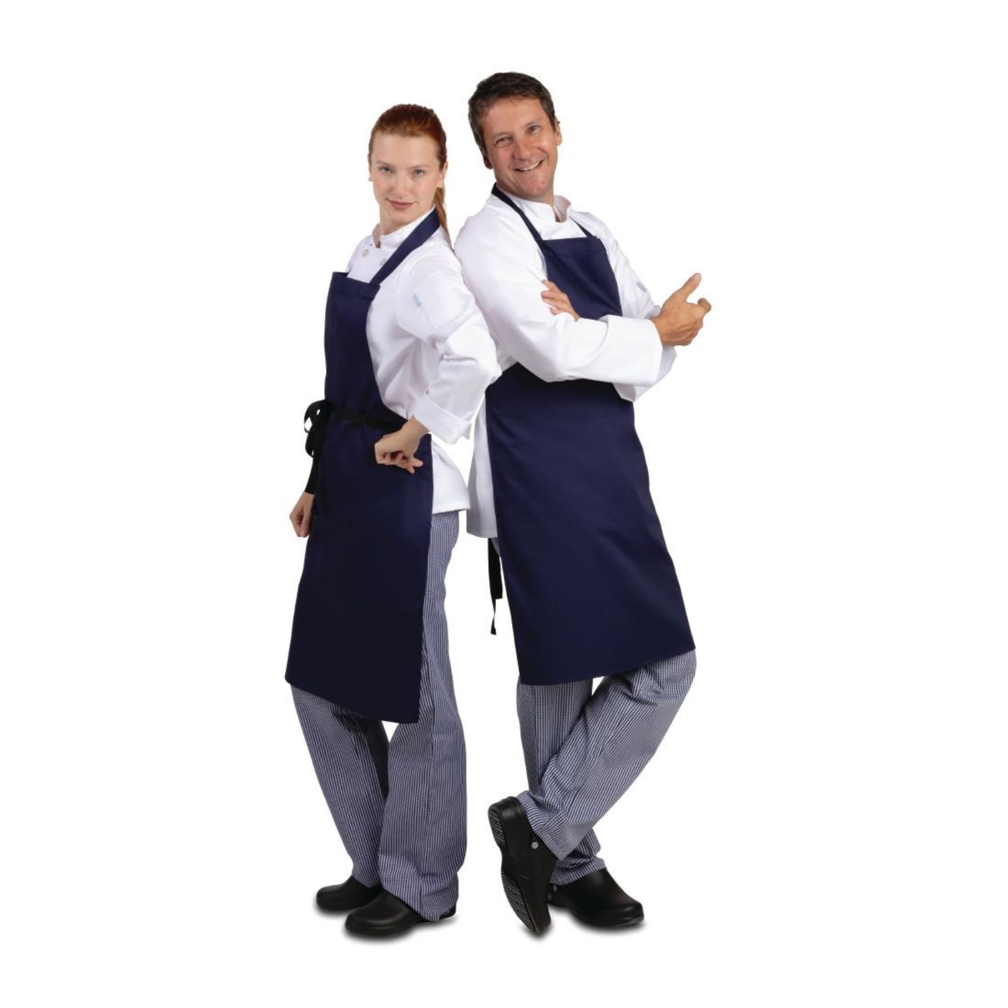 Picture of Whites Bib Apron Navy Blue
