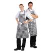 Picture of Whites Bib Apron Black and White Check