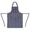 Picture of Whites Butchers Apron Navy Stripe with Pocket