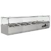 Picture of BLIZZARD 1.5m Glass Canopy 1/4 Gastronorm Prep Top TOP1500-14CR