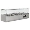 Picture of BLIZZARD 1.2m Glass Canopy 1/4 Gastronorm Prep Top TOP1200-14CR