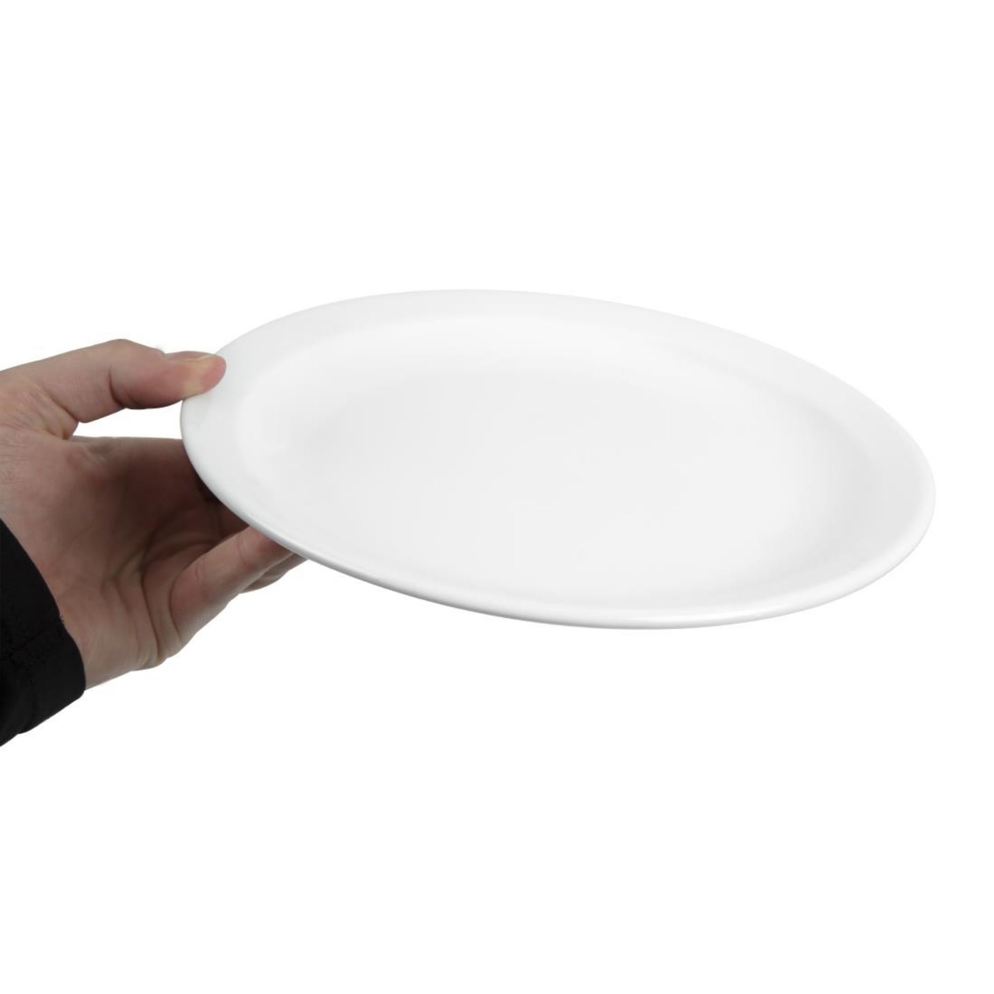 Picture of Olympia Whiteware Narrow Rimmed Plates 250mm (Pack of 12)
