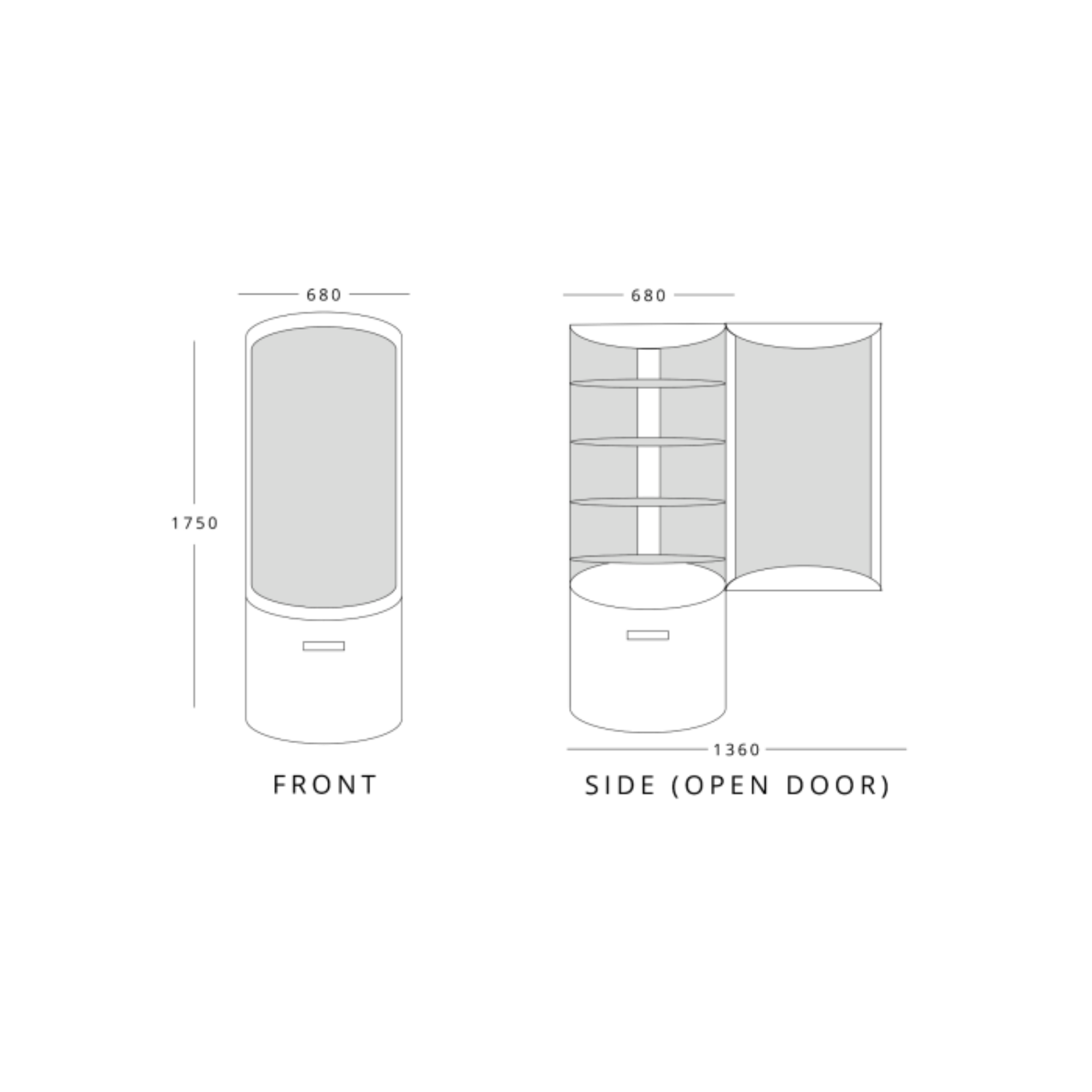 Picture of BLIZZARD Round Case Cake Display 360L CD400R