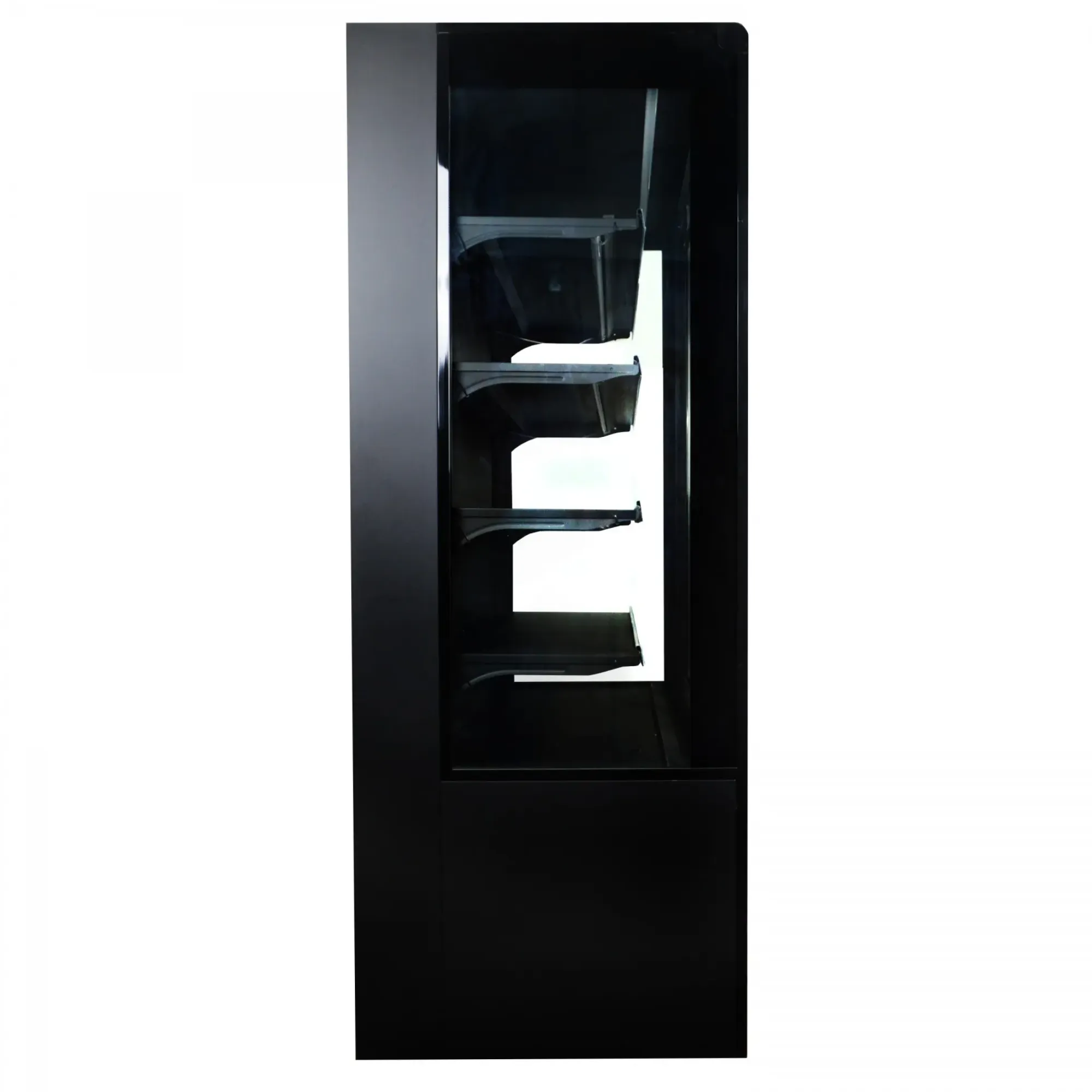 Picture of Blizzard BTD150BK-GD Black Tiered Display With Sliding Glass Doors