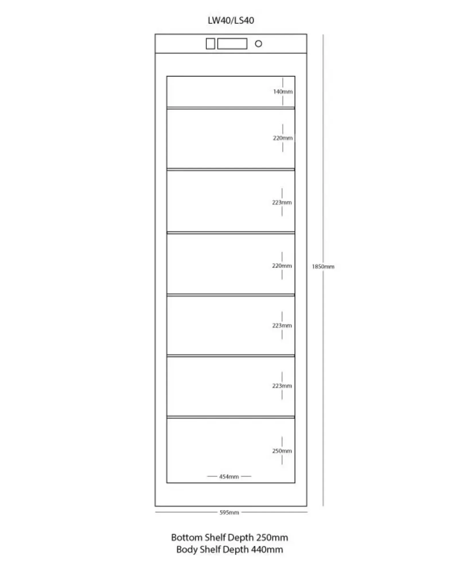 Picture of BLIZZARD Upright 320L Single Hinged Door Freezer LS40