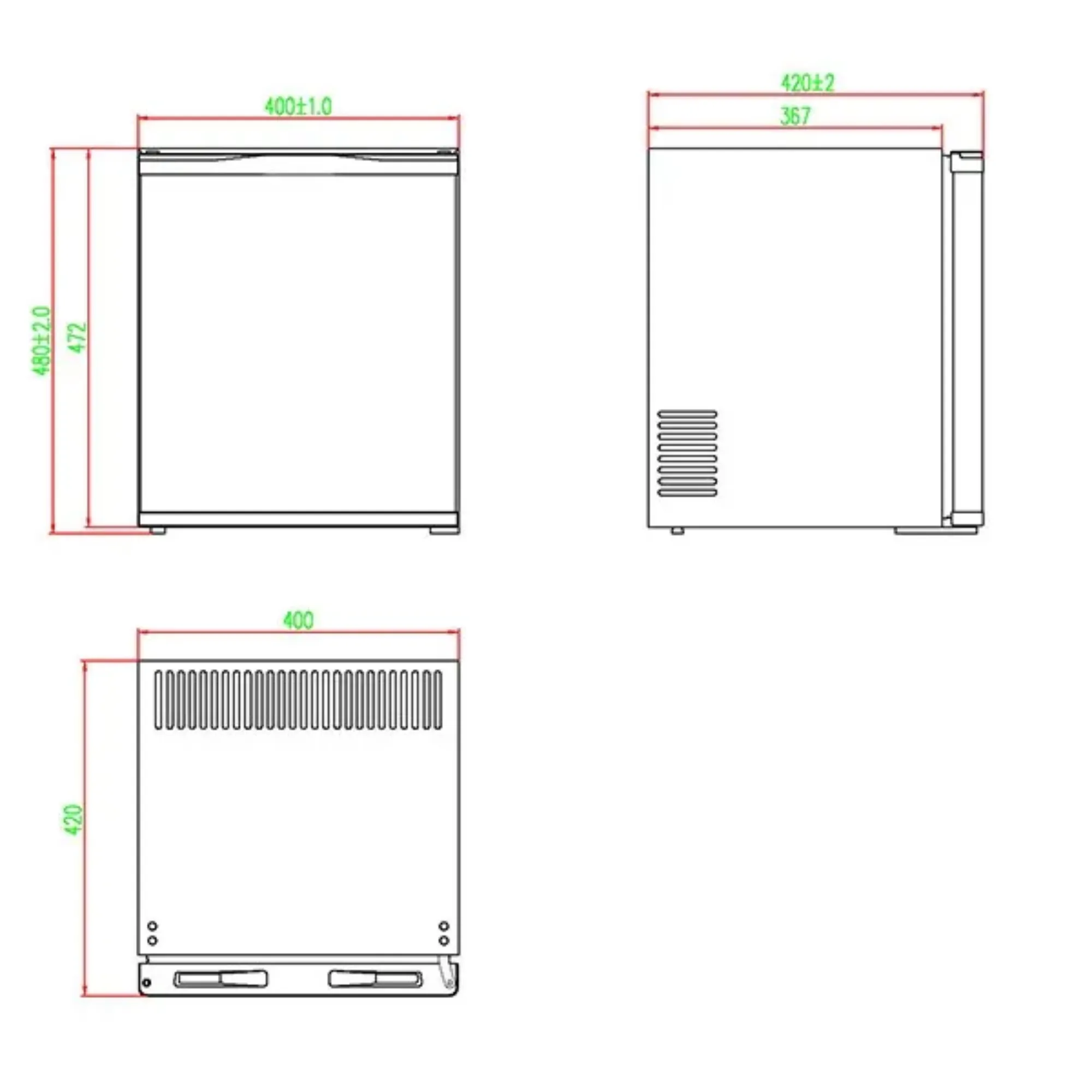 Picture of BLIZZARD Solid Single Door Mini Bar Black BMB30