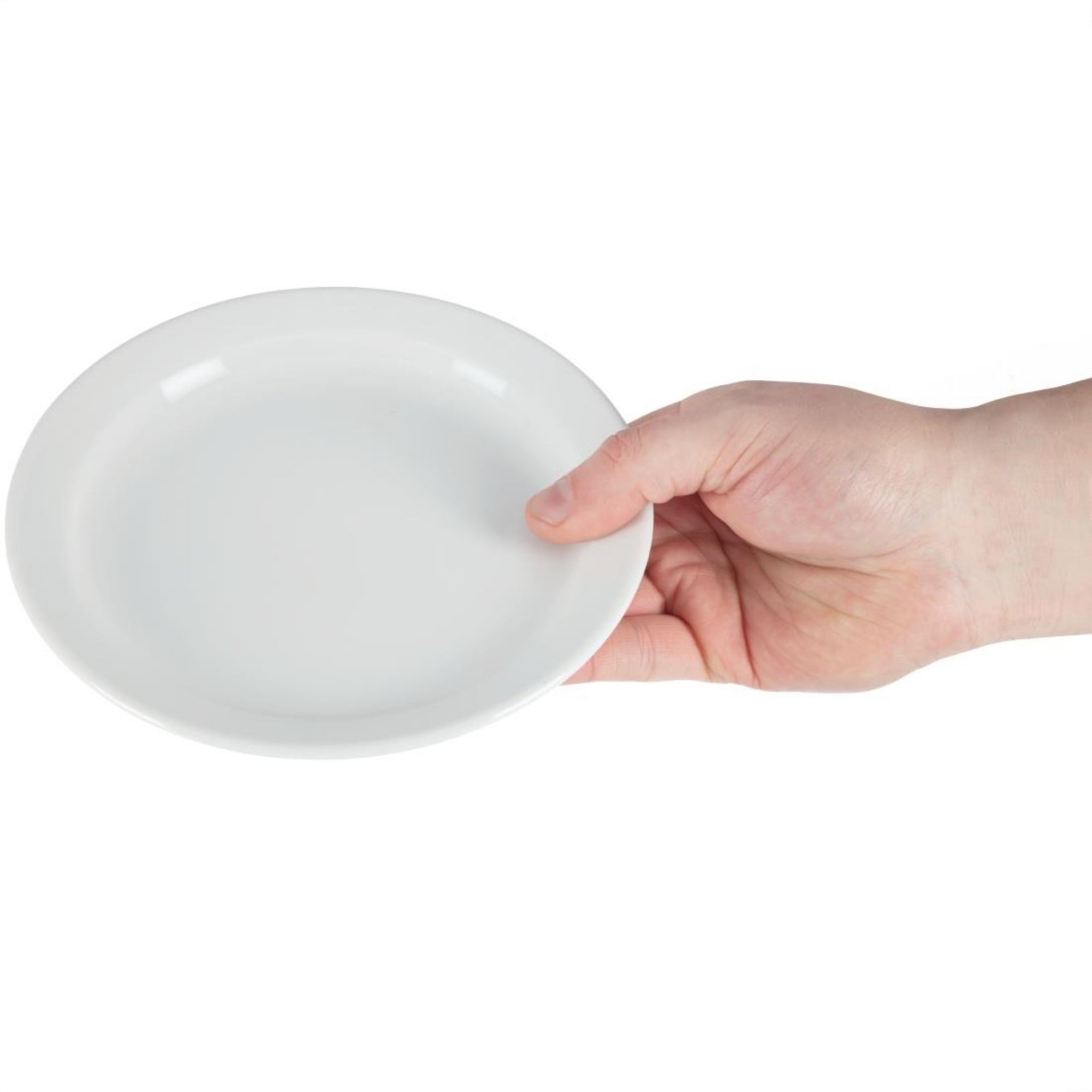Picture of Olympia Whiteware Narrow Rimmed Plates 180mm (Pack of 12)