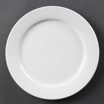 Picture of Olympia Whiteware Wide Rimmed Plates 280mm (Pack of 6)