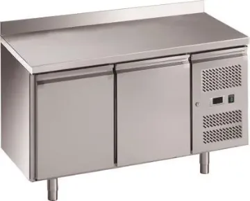 Picture of Chefsrange RC2HU 2 Door Fridge Counter With Rear Upturn & Castors