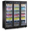 Picture of CombiSteel Refrigerator 3 Glass Doors Black