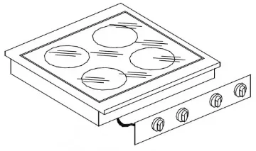 Picture of Giorik LPV6841D Drop In 4 Ring Ceramic Hob