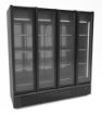 Picture of CombiSteel Refrigertor 4 Glass Doors Black 1850L