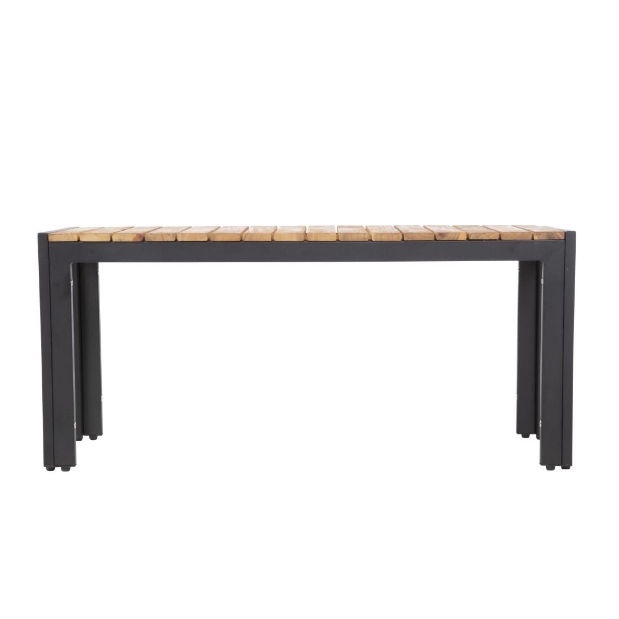 Picture of Bolero Rectangular Steel and Acacia Benches 1000mm (Pack of 2)