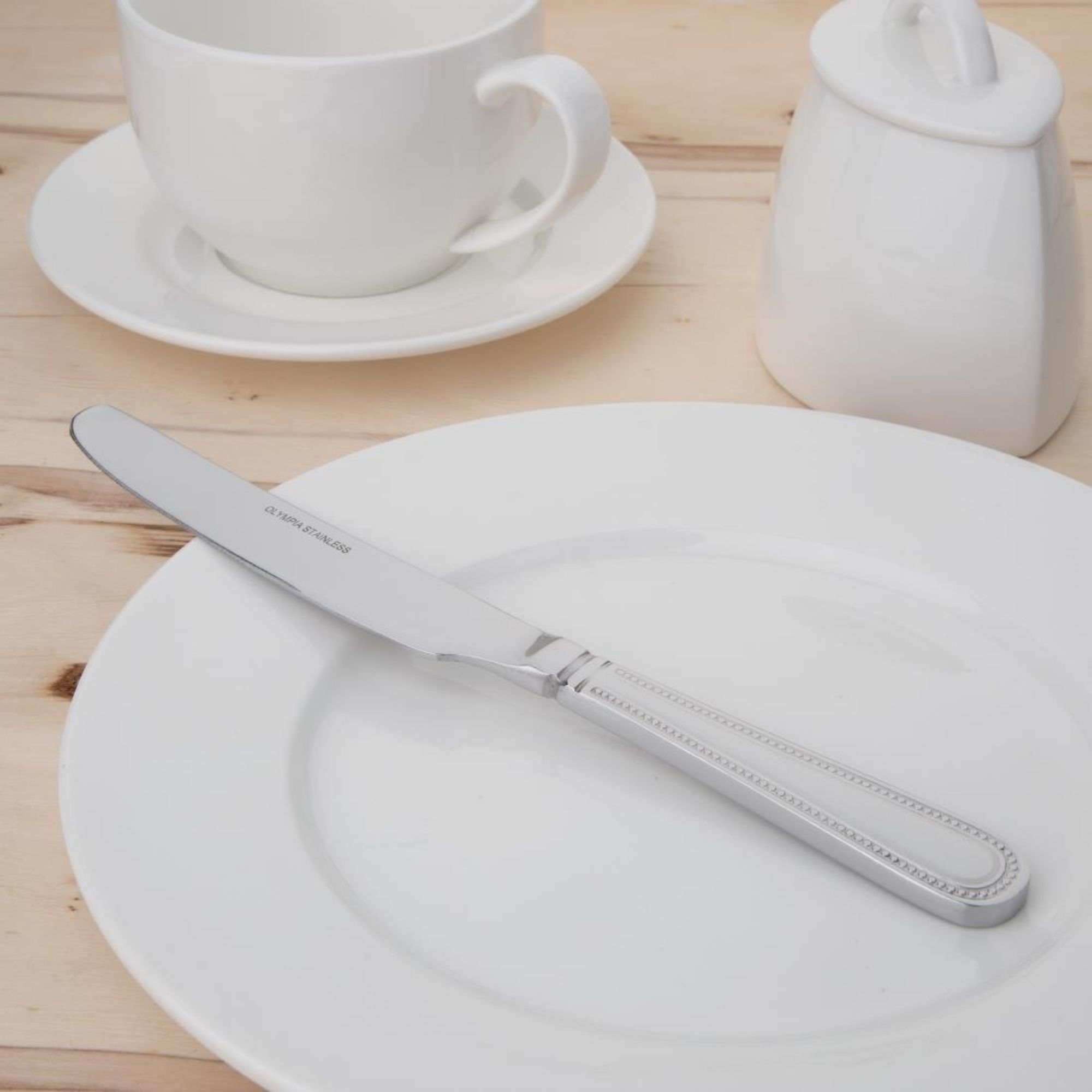 Picture of Olympia Bead Solid Handle Table Knife (12 pack)