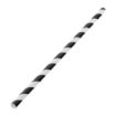 Picture of Utopia Biodegradable Paper Straws Black Stripes (Pack of 250)