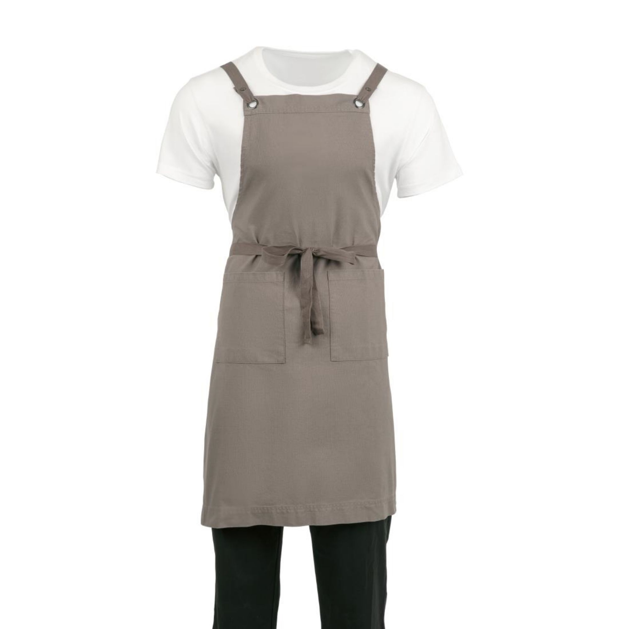 Picture of Southside Cotton Canvas Bib Apron Washed Grey