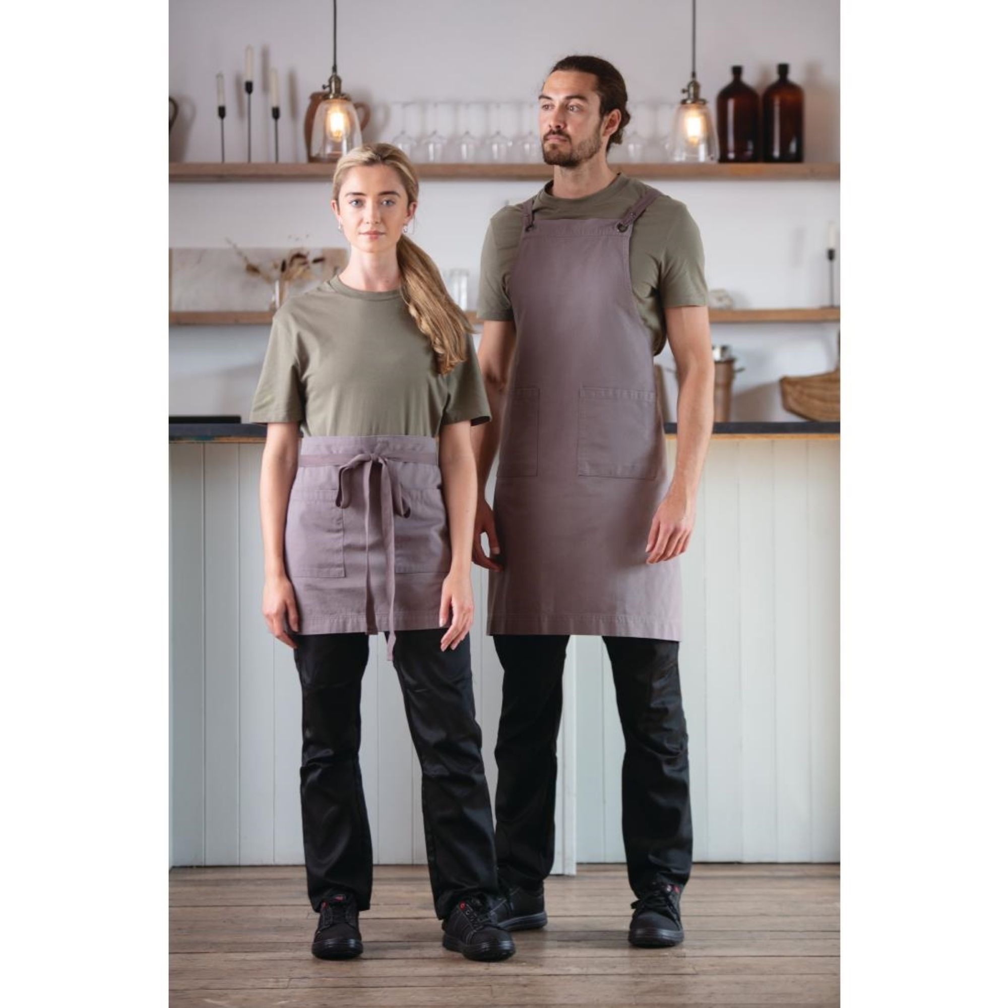 Picture of Southside Cotton Canvas Waist Apron Grey