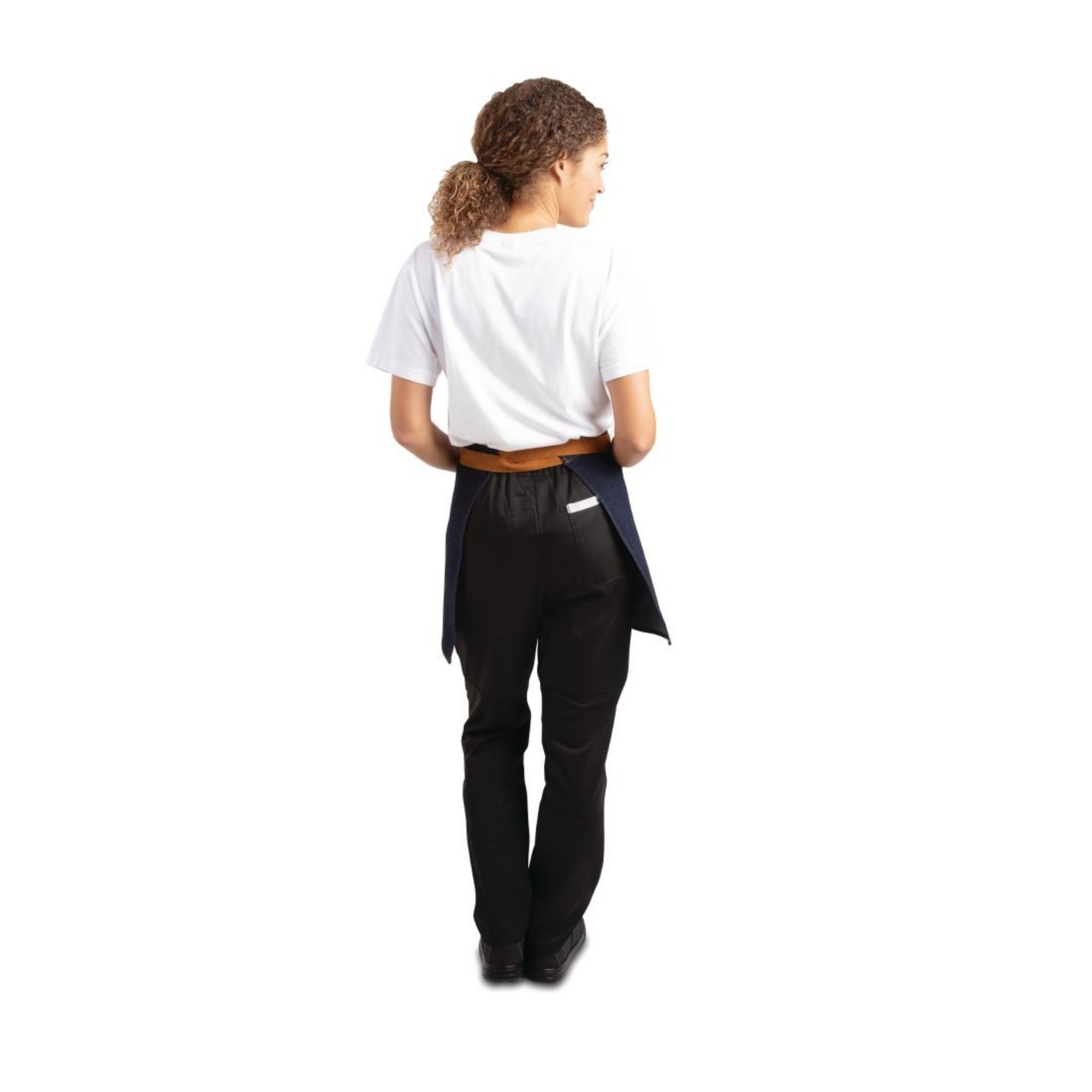 Picture of Southside Waist Apron Denim Blue Tan Ties