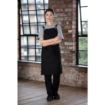 Picture of Southside Linen Blend Bib Apron Black