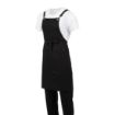 Picture of Southside Linen Blend Bib Apron Black