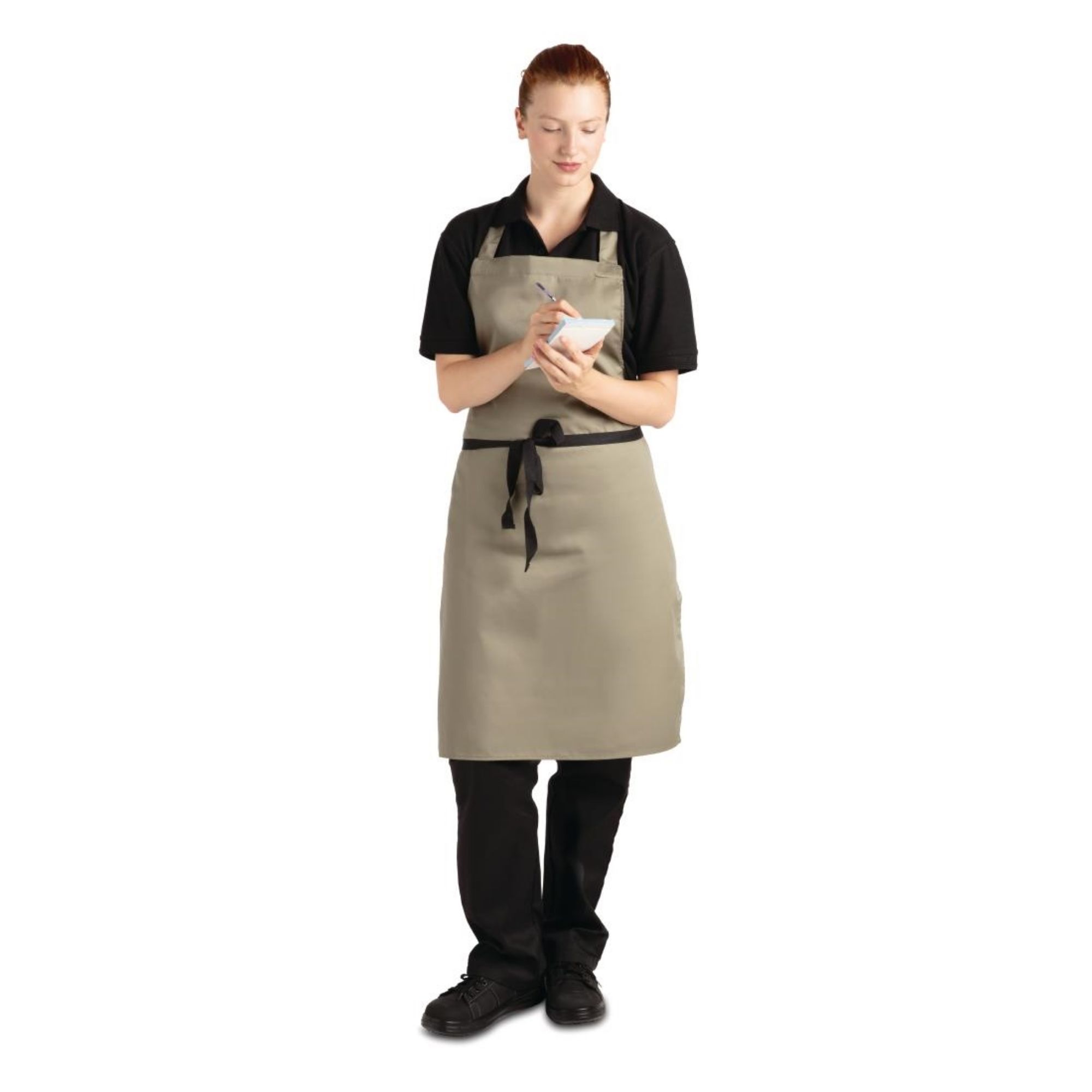 Picture of Whites Polycotton Bib Apron Olive