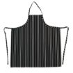 Picture of Chef Works Premium Woven Bib Apron Black and White Stripe